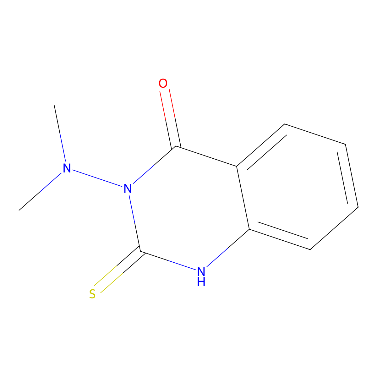 3-(Dimethylamino)-2-sulfanylidene-1,2,3,4-tetrahydroquinazolin-4-one molecular structure, CAS 59342-69-7