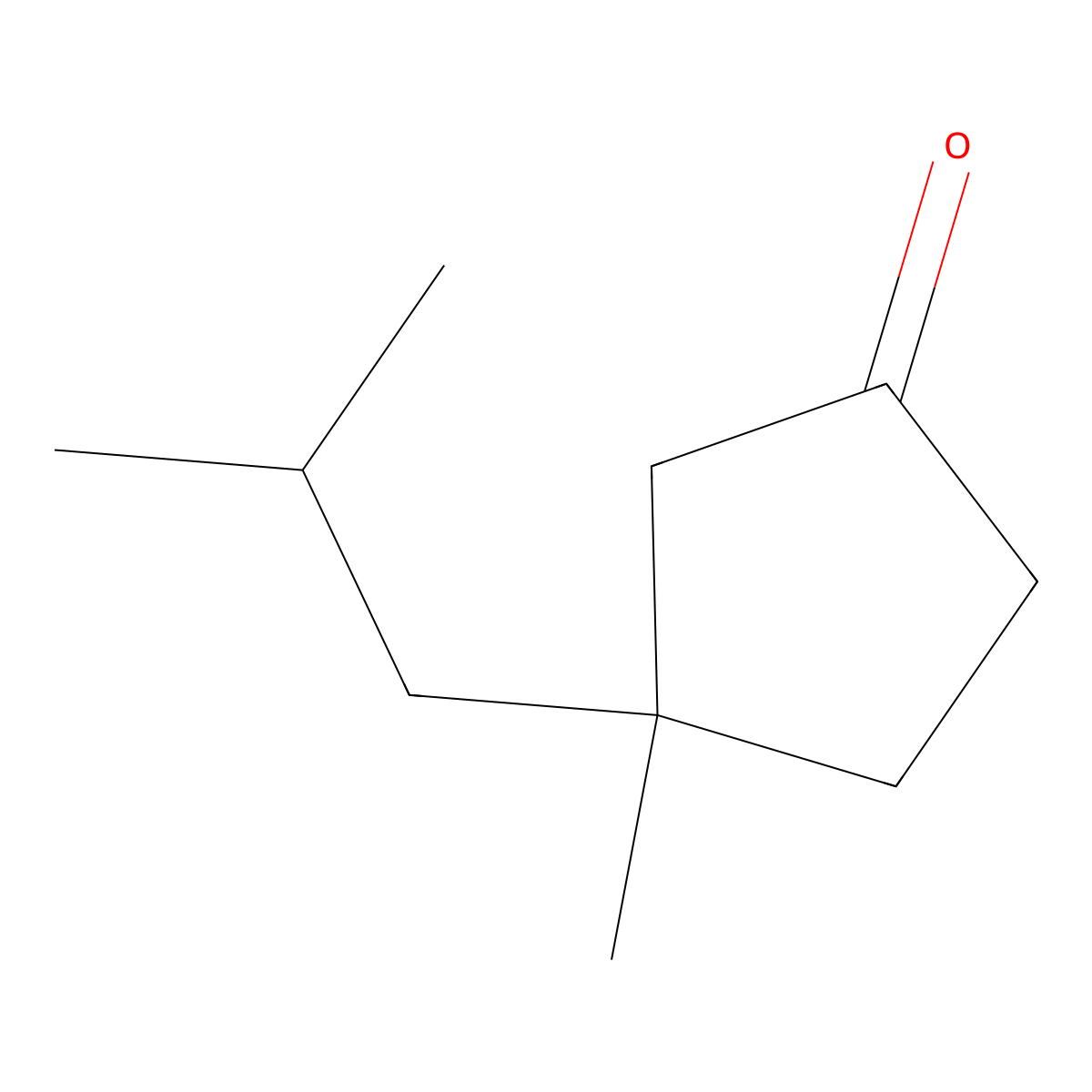 3-Methyl-3-(2-methylpropyl)cyclopentan-1-one molecular structure, CAS 59346-66-6
