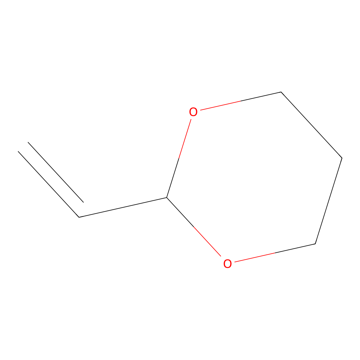 2-Vinyl-1,3-dioxane molecular structure, CAS 5935-25-1