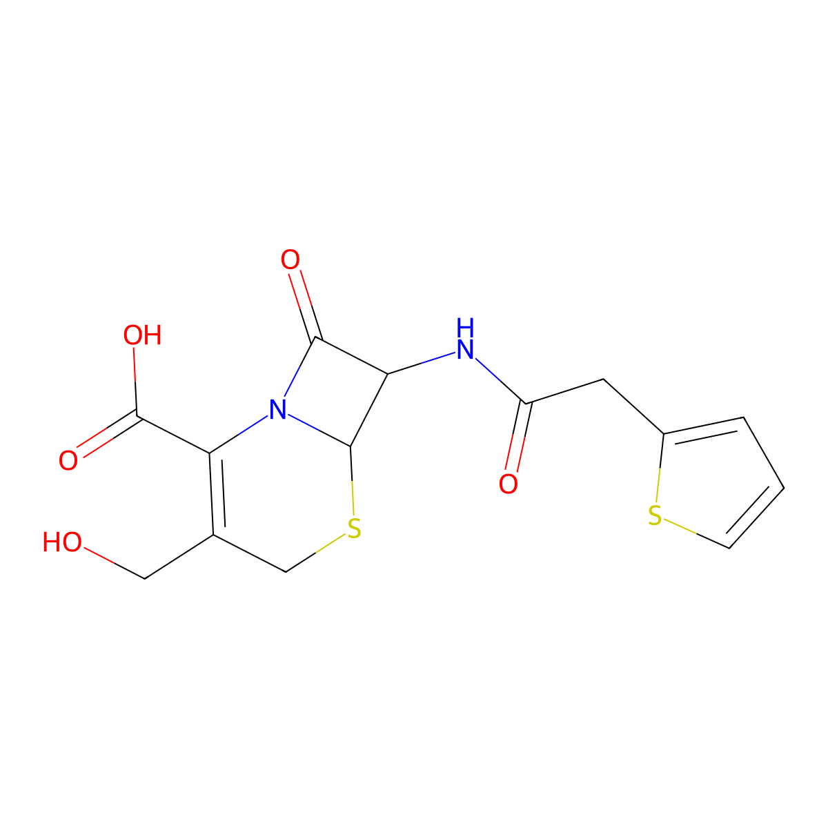 Deacetylcephalothin molecular structure, CAS 5935-65-9