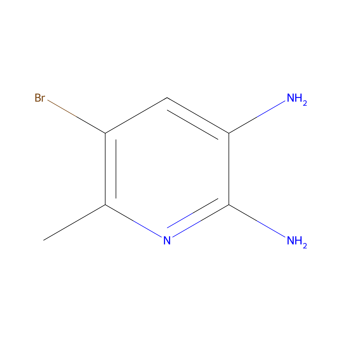 2,3-Pyridinediamine, 5-bromo-6-methyl- molecular structure, CAS 59352-90-8