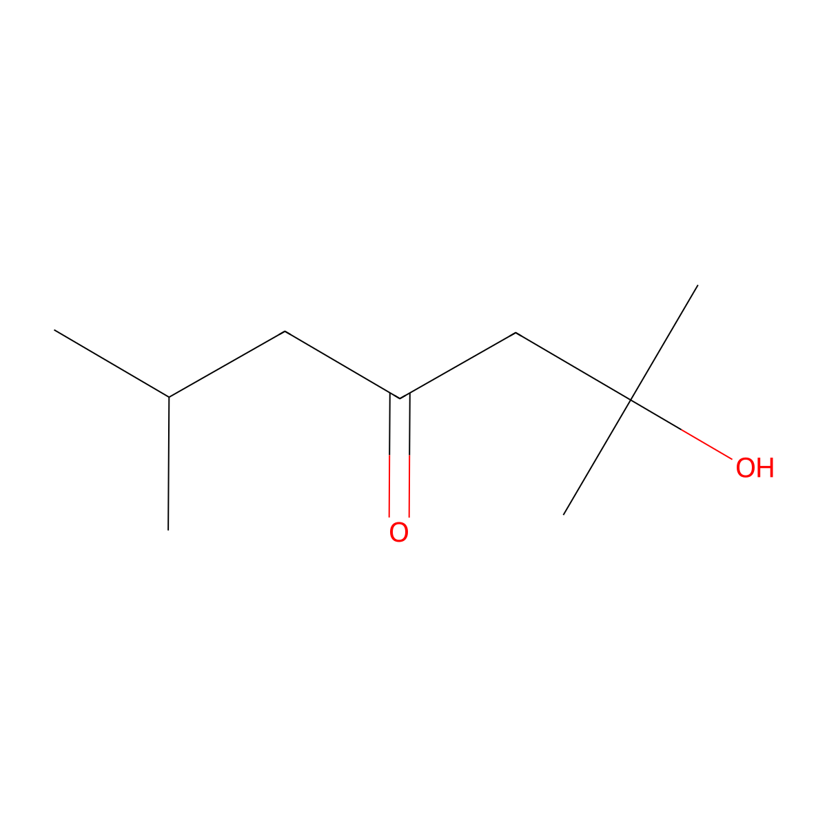 2-Hydroxy-2,6-dimethylheptan-4-one molecular structure, CAS 59357-12-9