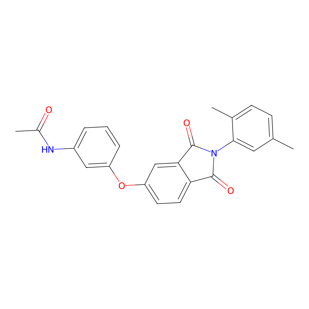 N-(3-{[2-(2,5-dimethylphenyl)-1,3-dioxo-2,3-dihydro-1H-isoindol-5-yl]oxy}phenyl)acetamide molecular structure, CAS 5936-76-5