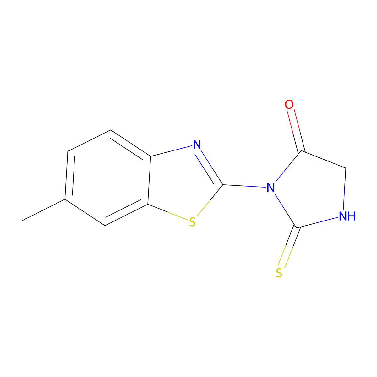 3-(6-Methyl-1,3-benzothiazol-2-yl)-2-thioxoimidazolidin-4-one molecular structure, CAS 59362-55-9