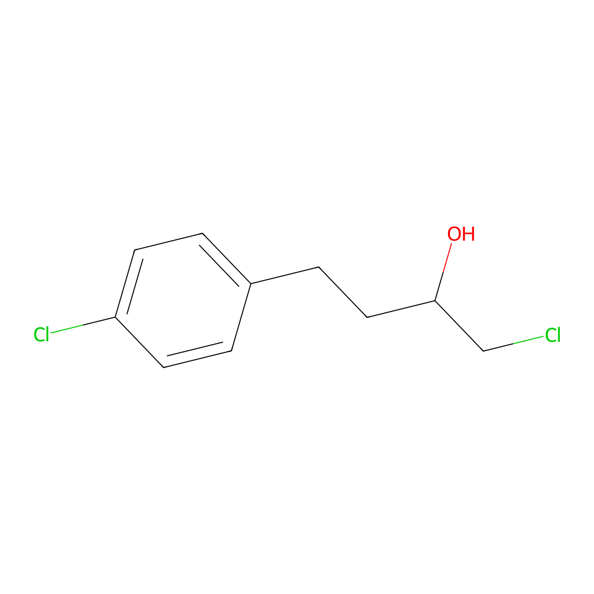 1-Chloro-4-(4-chlorophenyl)butan-2-ol molecular structure, CAS 59363-13-2