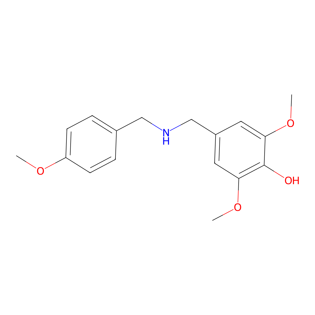 2,6-Dimethoxy-4-{[(4-methoxybenzyl)amino]methyl}phenol molecular structure, CAS 5937-84-8