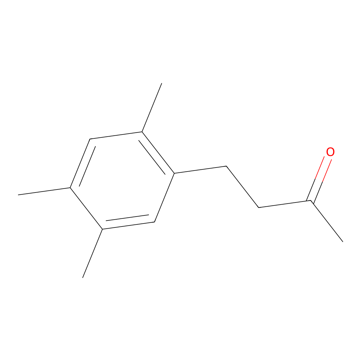 2-Butanone, 4-(2,4,5-trimethylphenyl)- molecular structure, CAS 59372-86-0