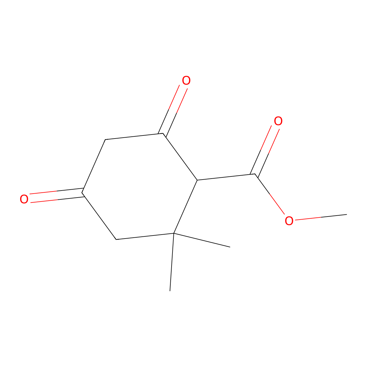 Methyl 2,2-dimethyl-4,6-dioxocyclohexanecarboxylate molecular structure, CAS 59373-32-9