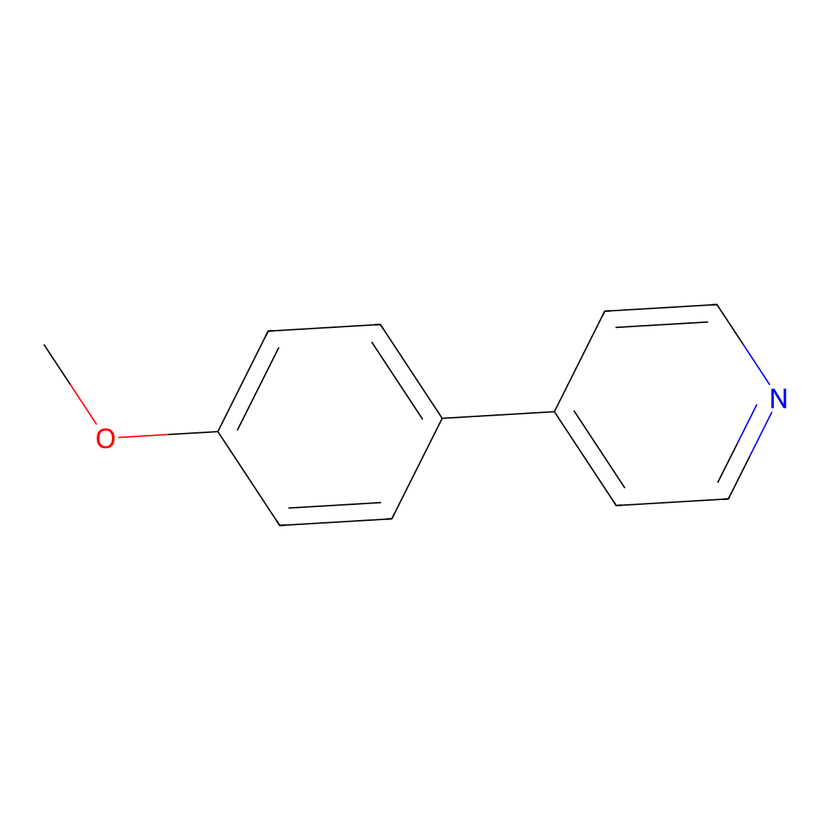 4-(4-Methoxyphenyl)pyridine molecular structure, CAS 5938-16-9