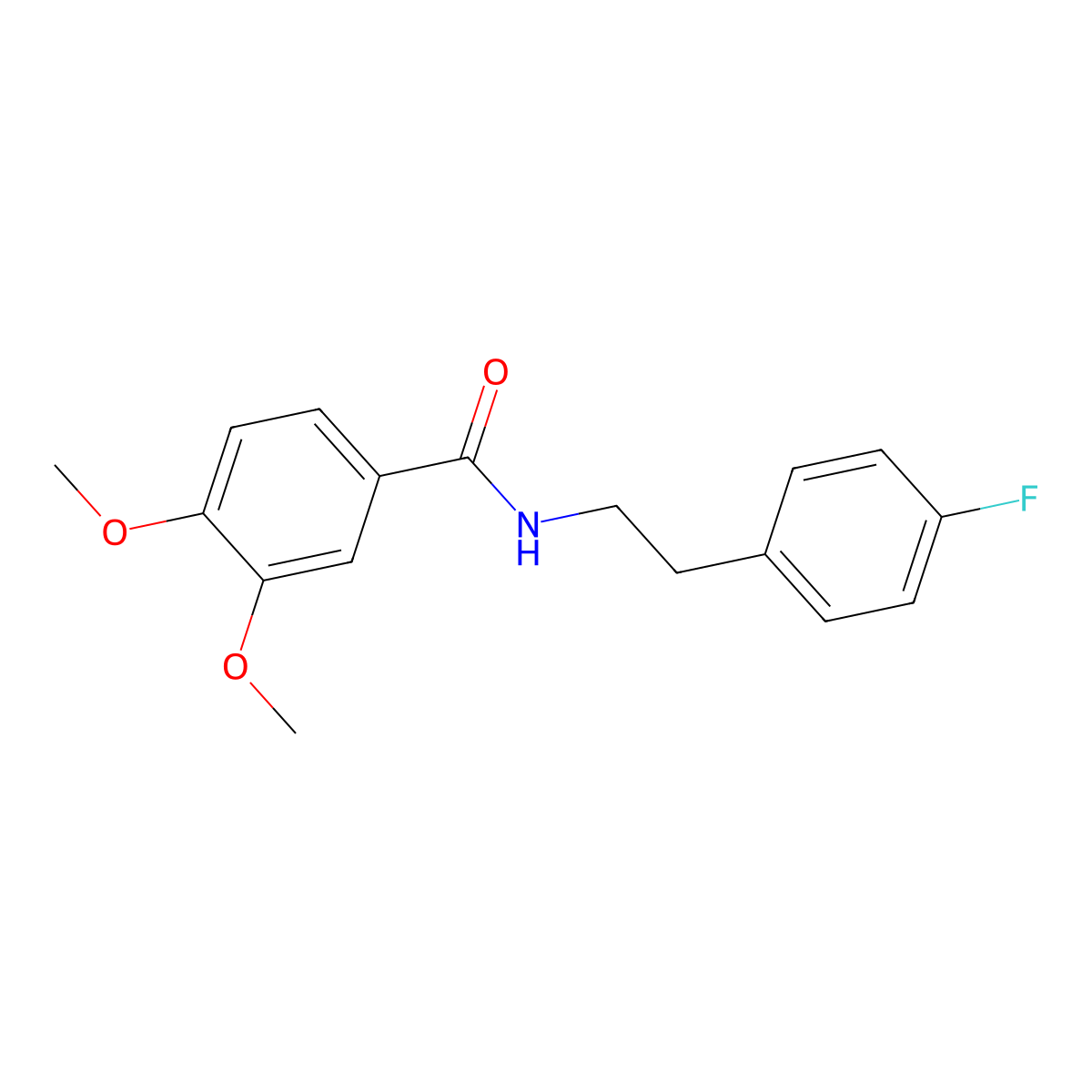 N-[2-(4-fluorophenyl)ethyl]-3,4-dimethoxybenzamide molecular structure, CAS 5938-37-4