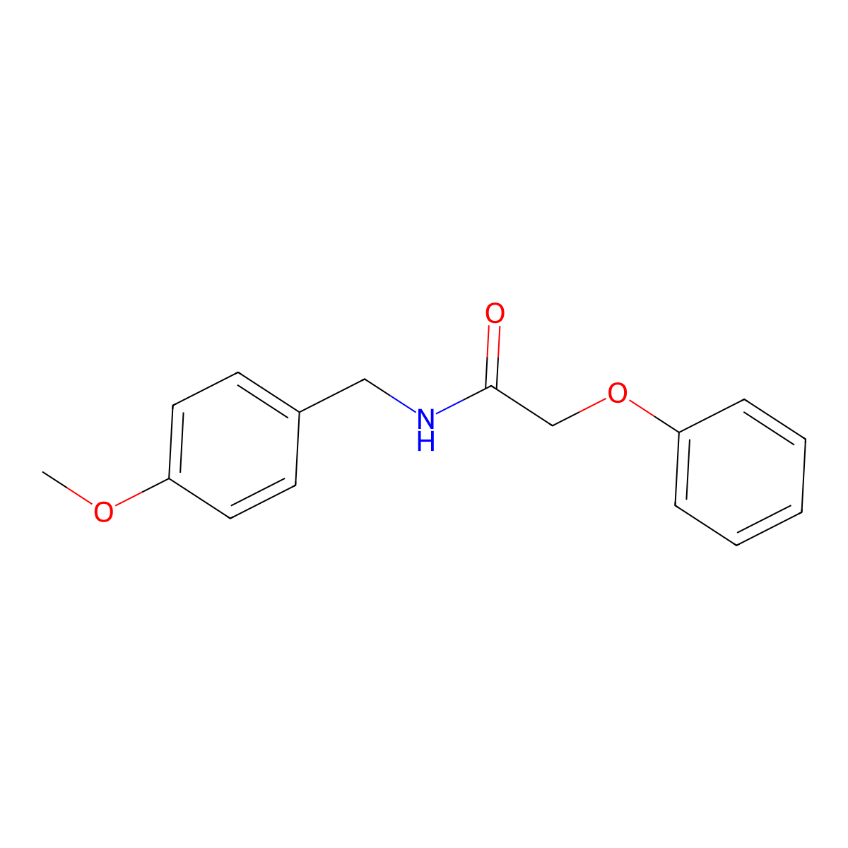 N-[(4-methoxyphenyl)methyl]-2-phenoxyacetamide molecular structure, CAS 5938-61-4