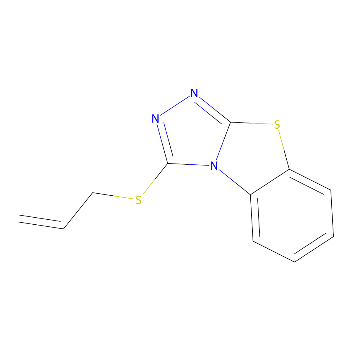 1-Prop-2-enylsulfanyl-[1,2,4]triazolo[3,4-b][1,3]benzothiazole molecular structure, CAS 5938-68-1