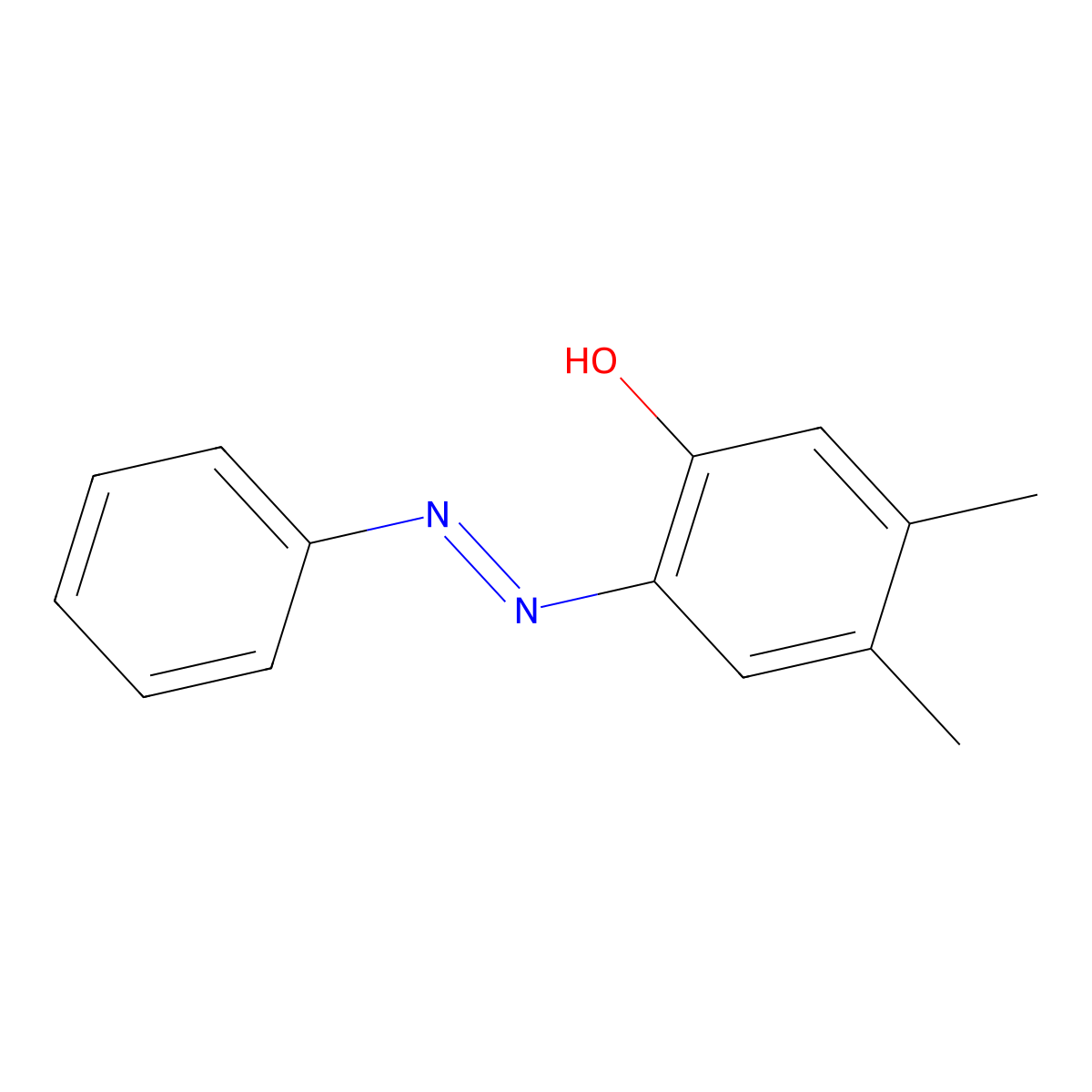 4,5-Dimethyl-2-(phenyldiazenyl)phenol molecular structure, CAS 59380-22-2