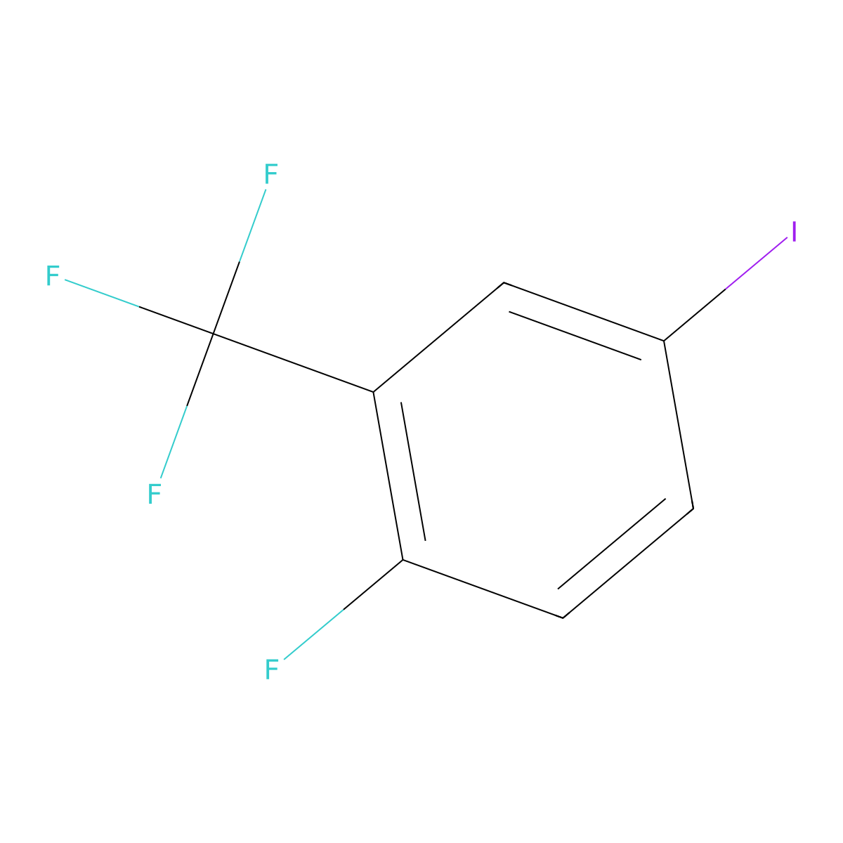 1-Fluoro-4-iodo-2-(trifluoromethyl)benzene molecular structure, CAS 59382-39-7