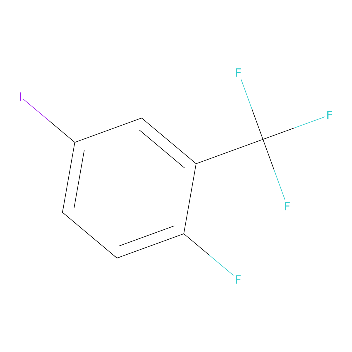 1-Fluoro-4-iodo-2-(trifluoromethyl)benzene molecular structure, CAS 59382-39-7