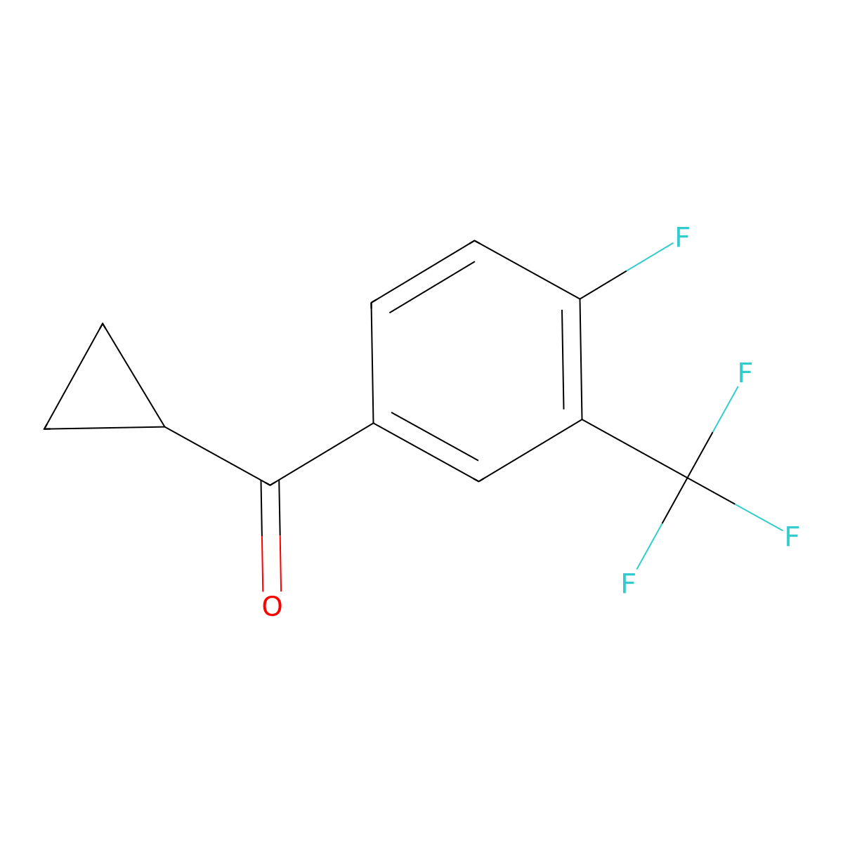 4-Fluoro-3-(trifluoromethyl)phenyl cyclopropyl ketone molecular structure, CAS 59382-40-0