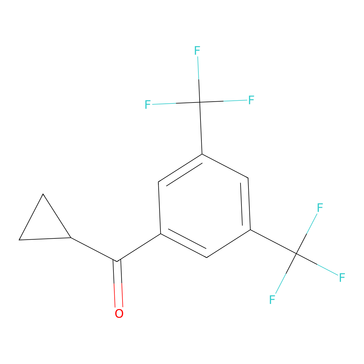 3,5-Bis(trifluoromethyl)phenyl cyclopropyl ketone molecular structure, CAS 59382-41-1