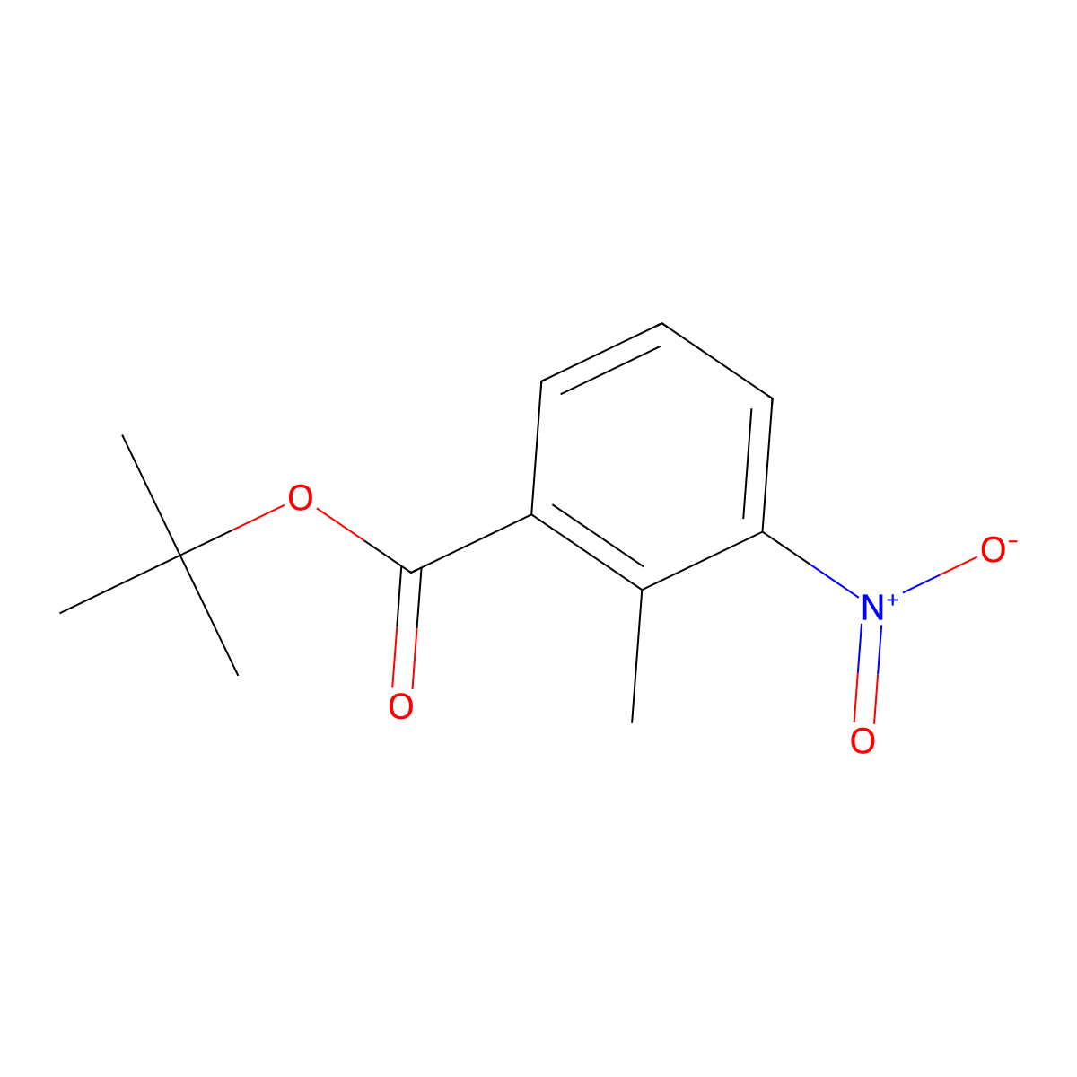 Tert-butyl 2-methyl-3-nitrobenzoate molecular structure, CAS 59382-62-6