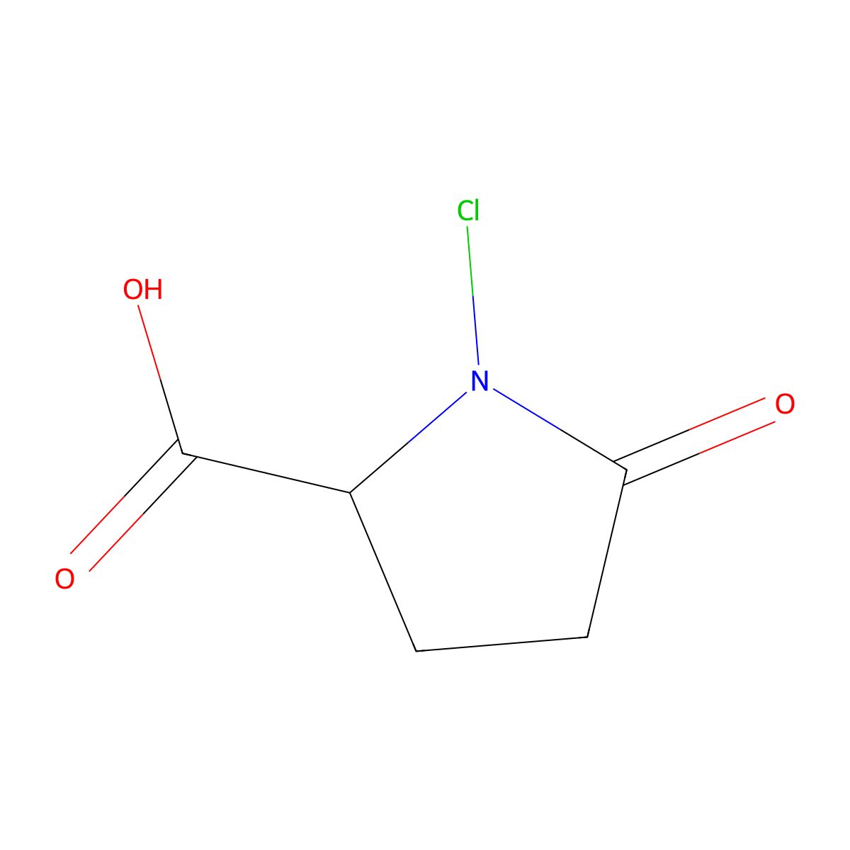 1-chloro-5-oxo-L-proline molecular structure, CAS 59384-02-0