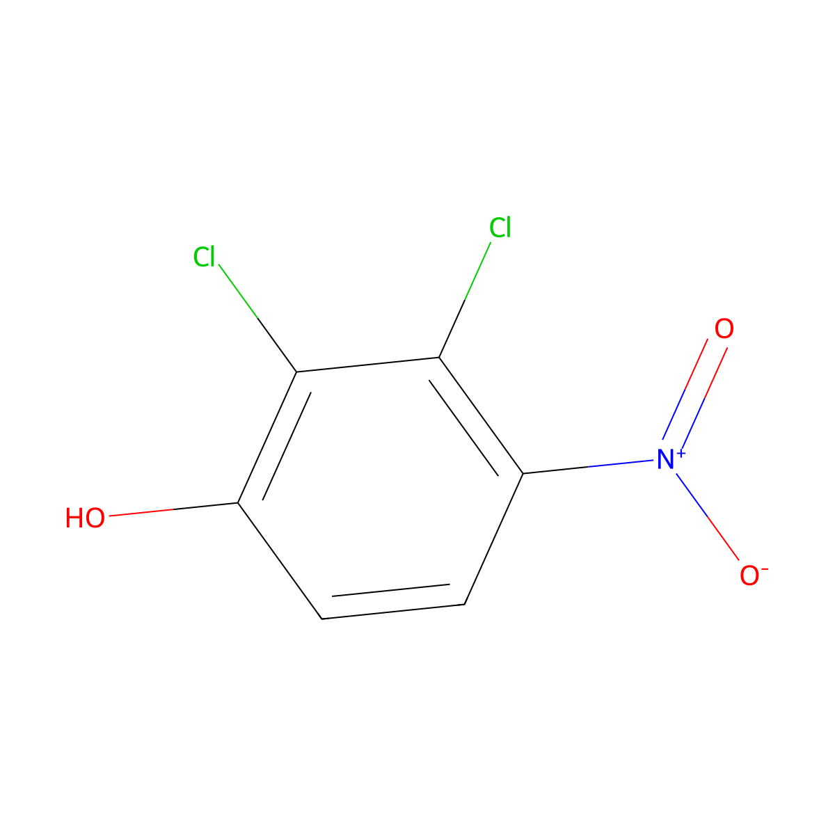 2,3-Dichloro-4-nitrophenol molecular structure, CAS 59384-57-5