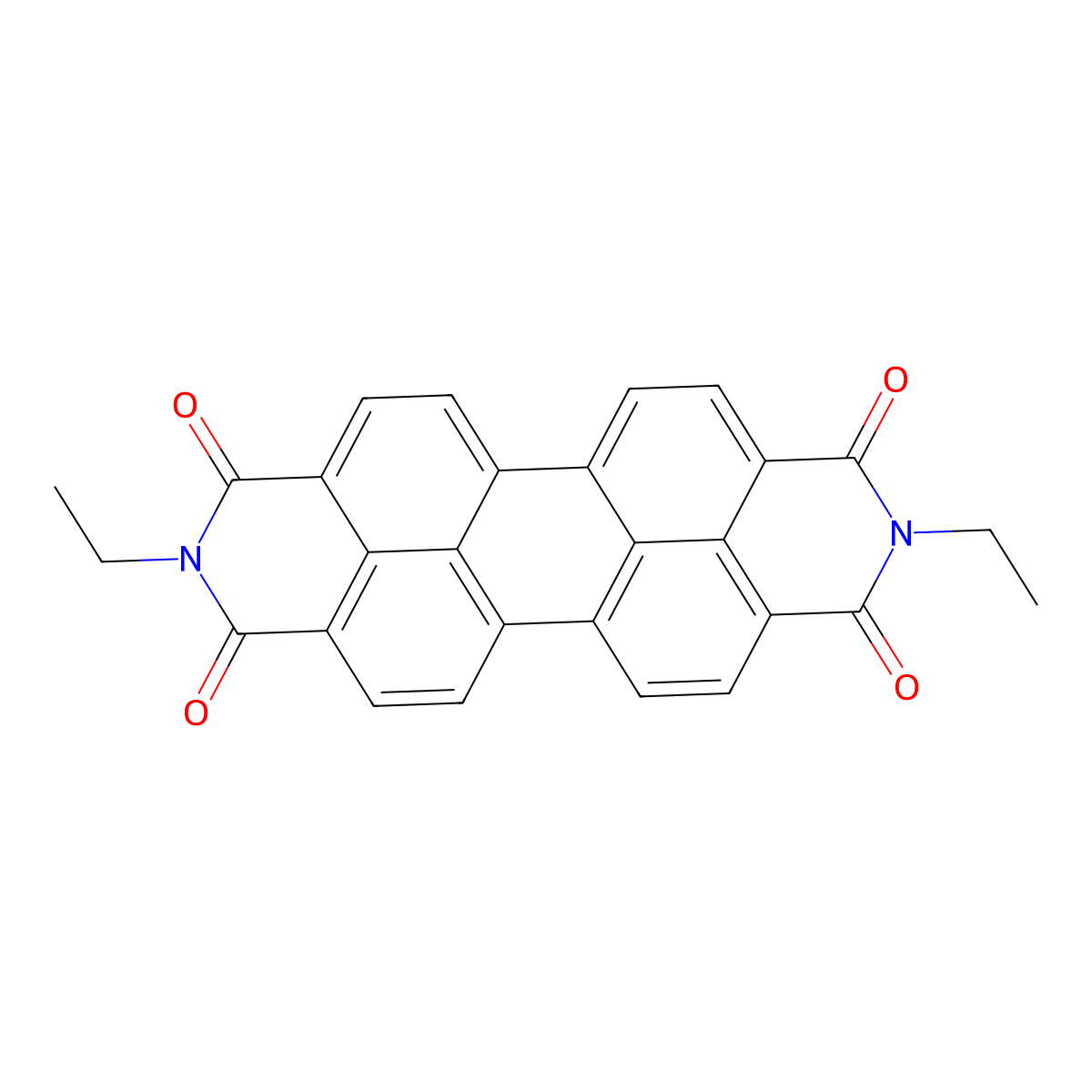 2,9-Diethylanthra[2,1,9-def:6,5,10-d'e'f']diisoquinoline-1,3,8,10(2H,9H)-tetraone molecular structure, CAS 59385-83-0