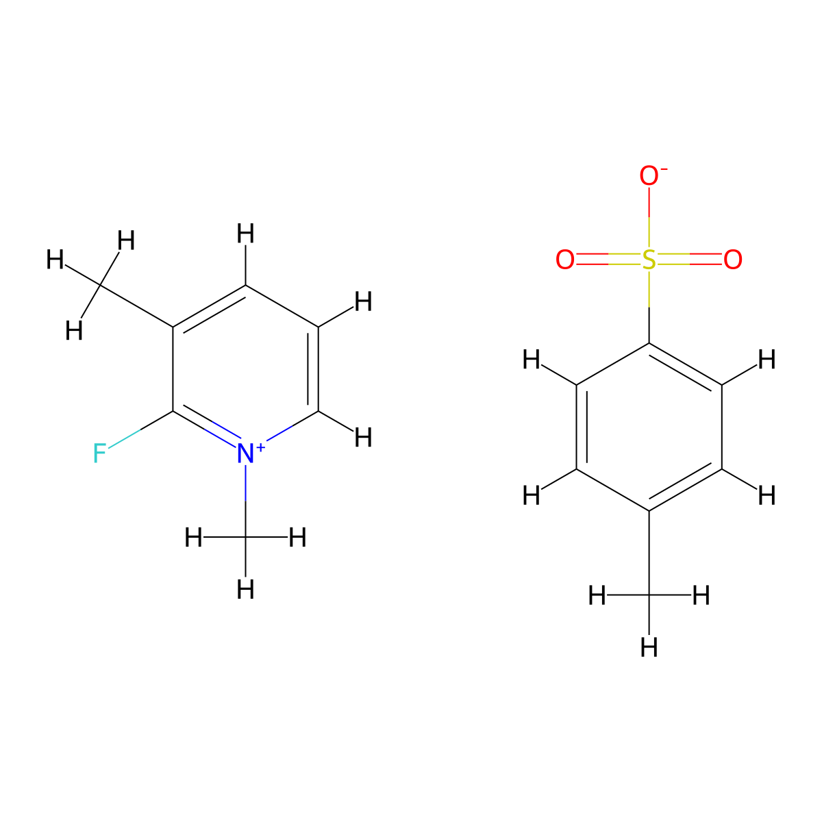 2-Fluoro-1,3-dimethylpyridinium tosylate molecular structure, CAS 59387-91-6
