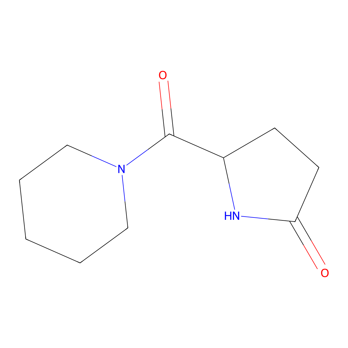 5-(Piperidine-1-carbonyl)pyrrolidin-2-one molecular structure, CAS 59388-44-2