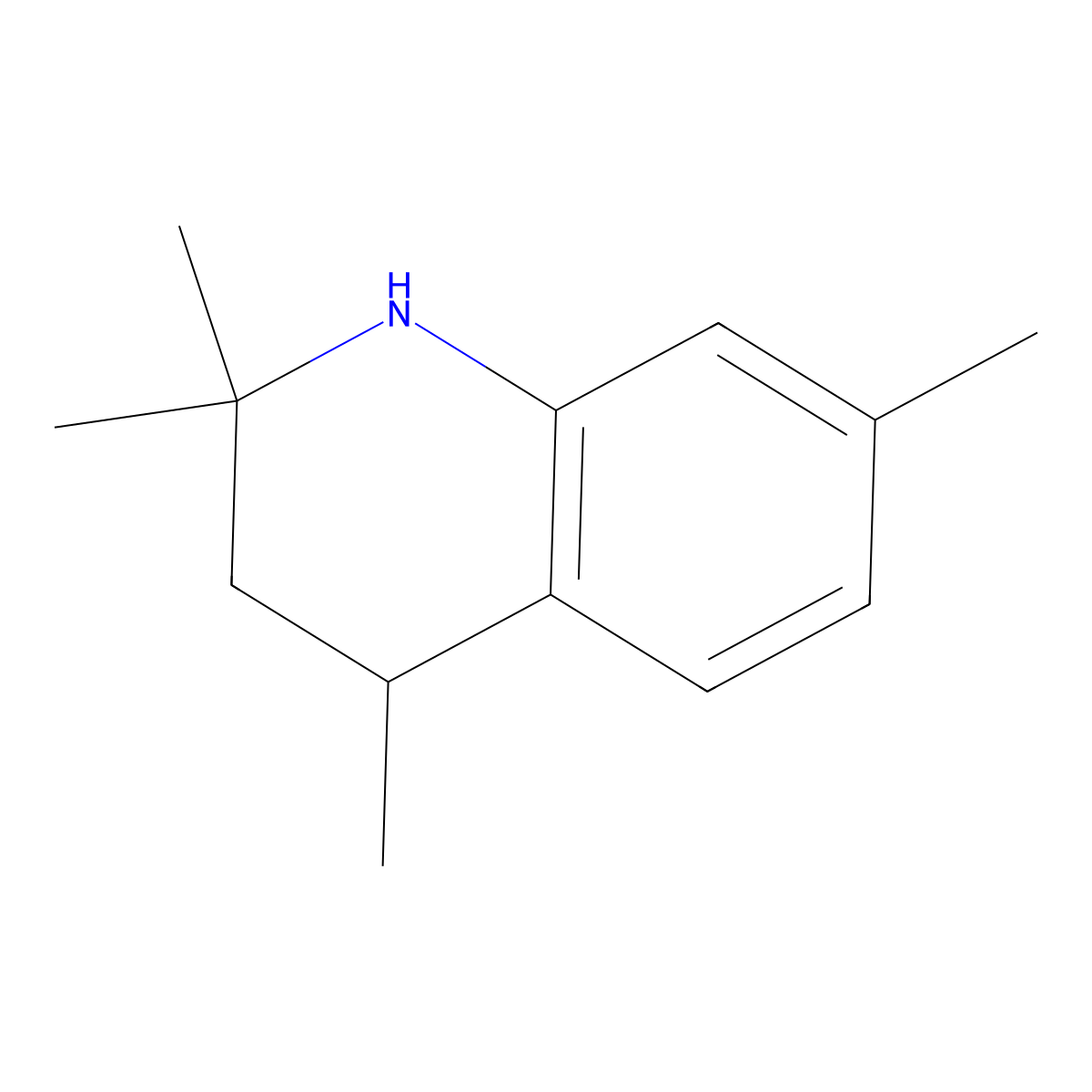 2,2,4,7-Tetramethyl-1,2,3,4-tetrahydroquinoline molecular structure, CAS 59388-58-8