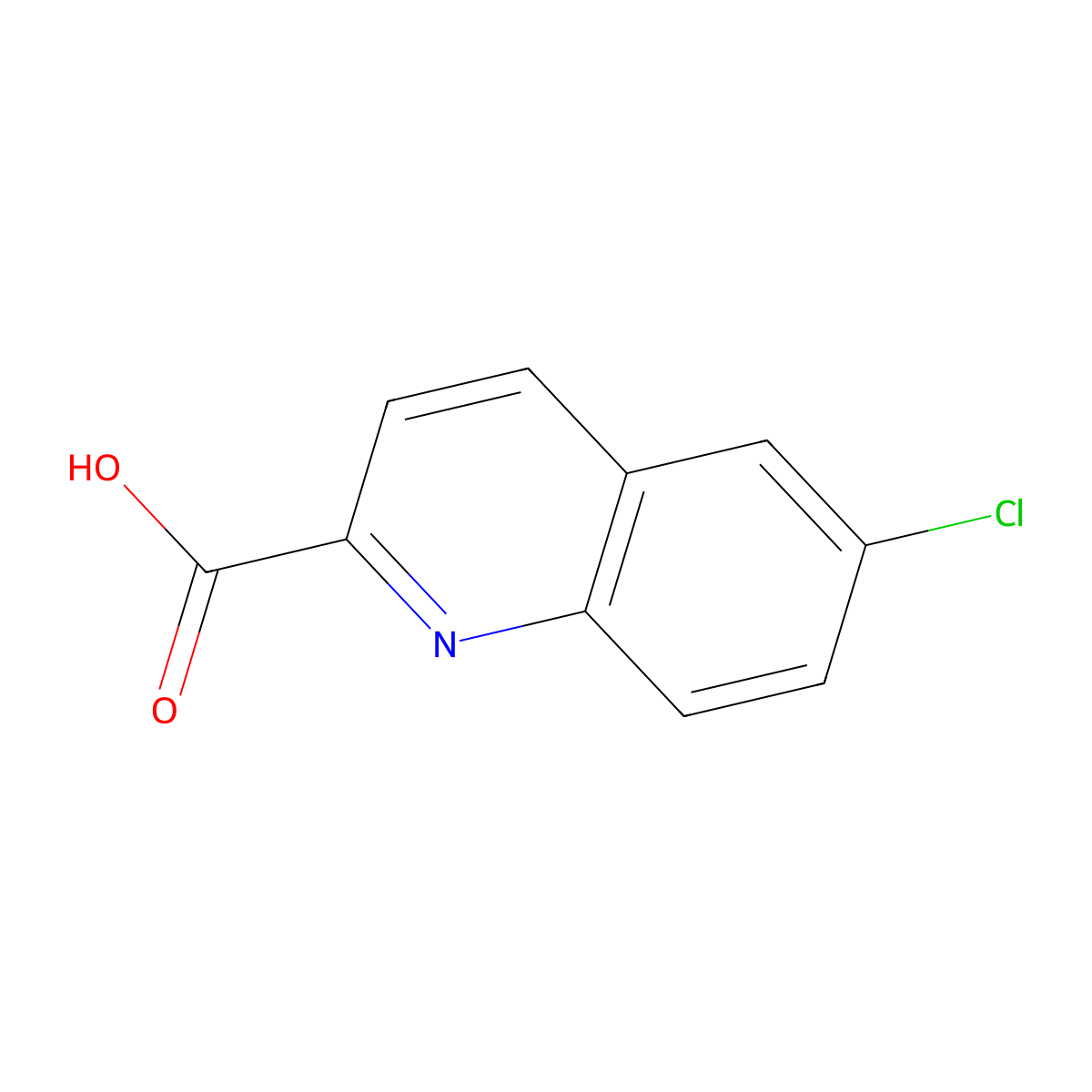 6-Chloroquinoline-2-carboxylic acid molecular structure, CAS 59394-30-8