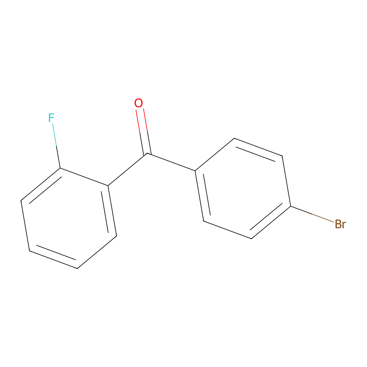 (4-Bromophenyl)(2-fluorophenyl)methanone molecular structure, CAS 59396-43-9