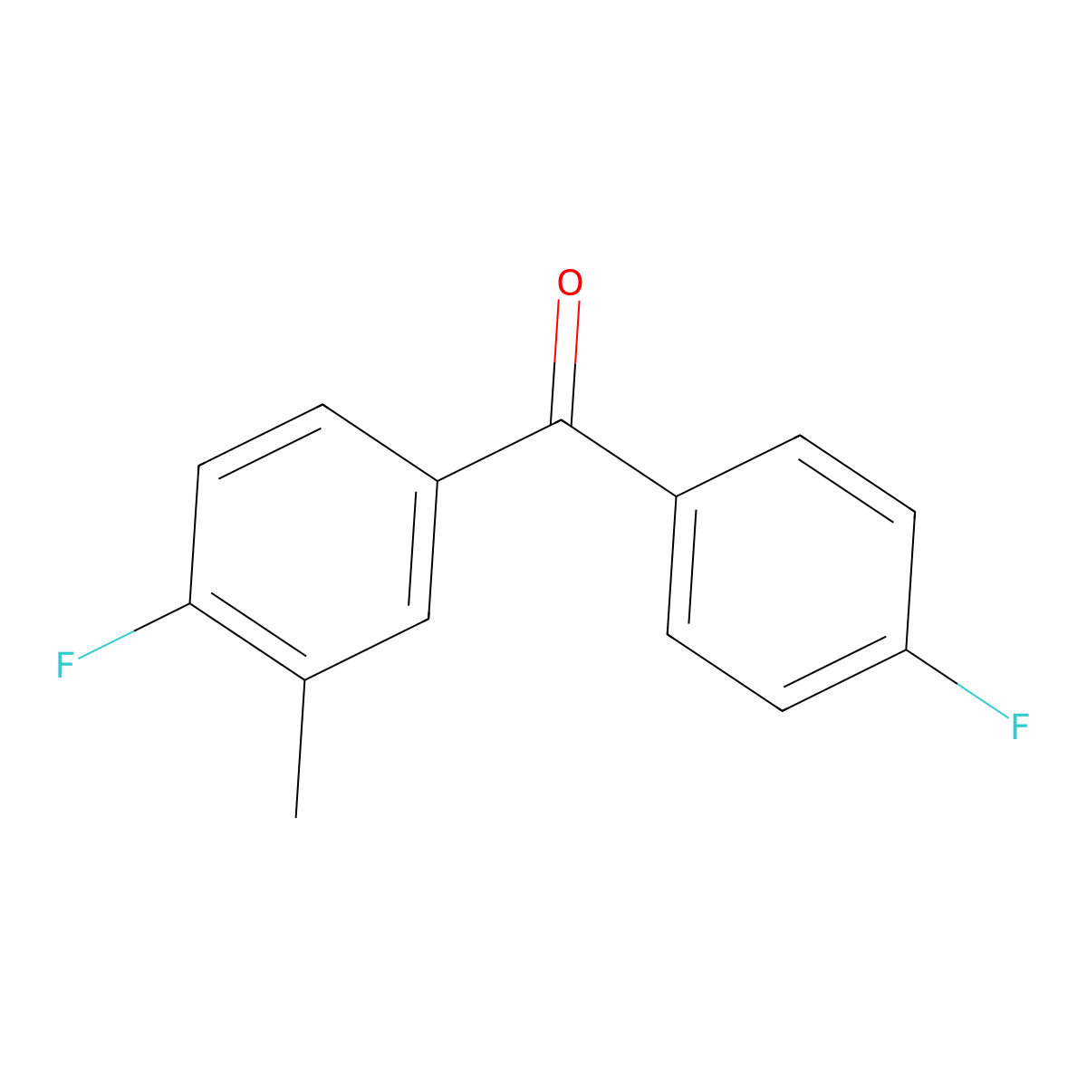 4-Fluoro-3-methylphenyl 4-fluorophenyl ketone molecular structure, CAS 59396-50-8