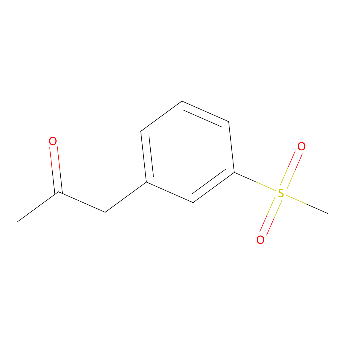1-(3-(Methylsulfonyl)phenyl)propan-2-one molecular structure, CAS 593960-76-0