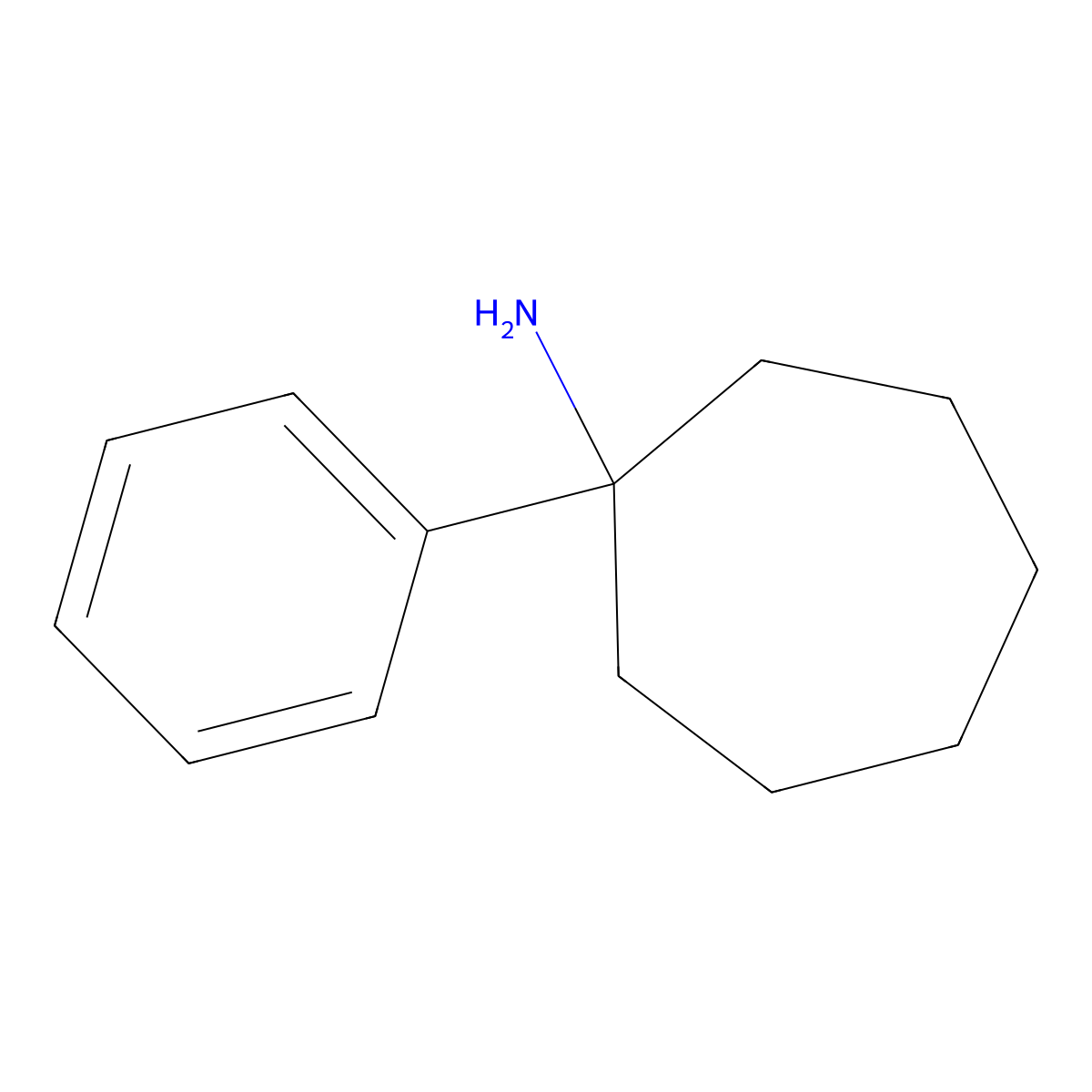 Cycloheptanamine, 1-phenyl- molecular structure, CAS 59397-23-8