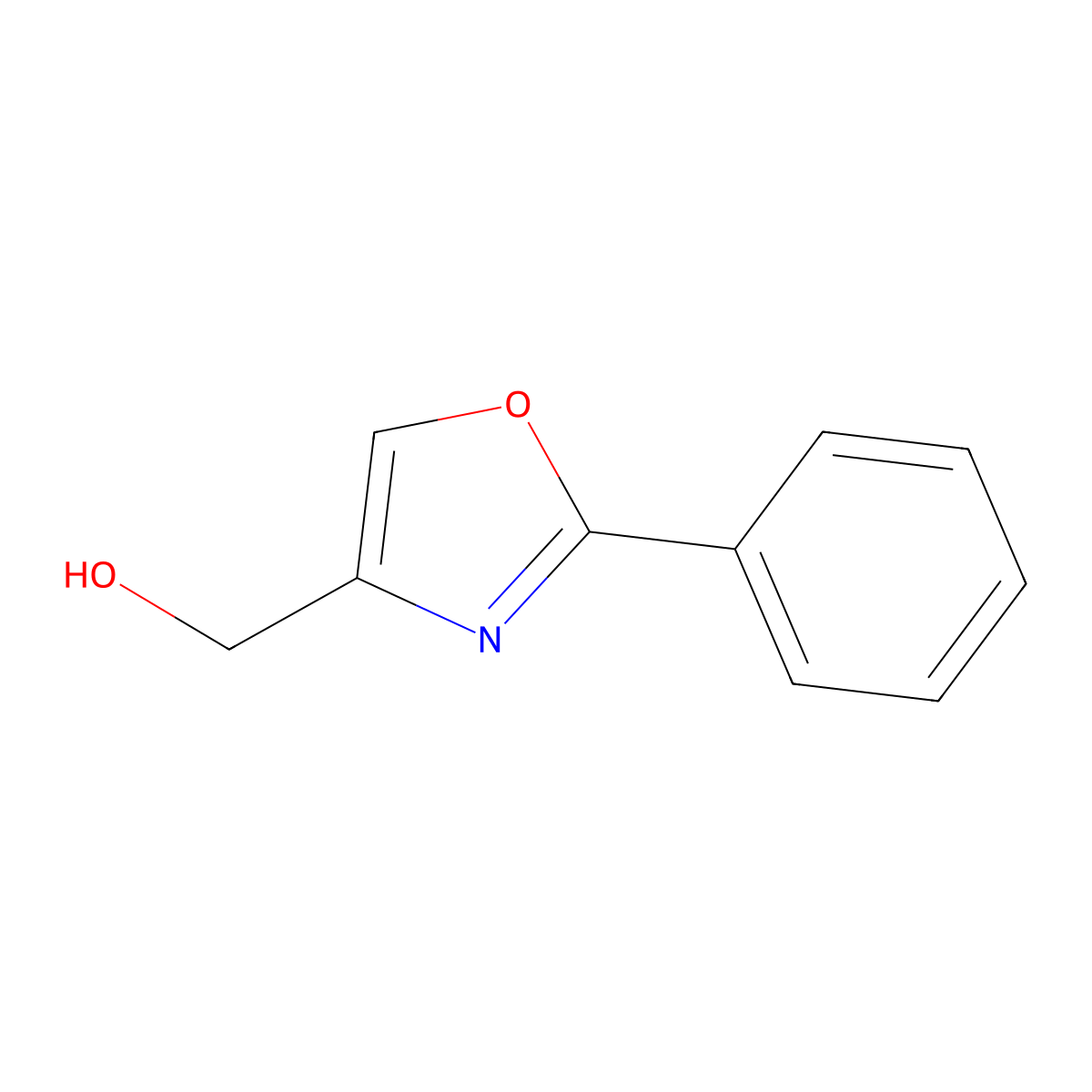 (2-Phenyl-1,3-oxazol-4-yl)methanol molecular structure, CAS 59398-98-0
