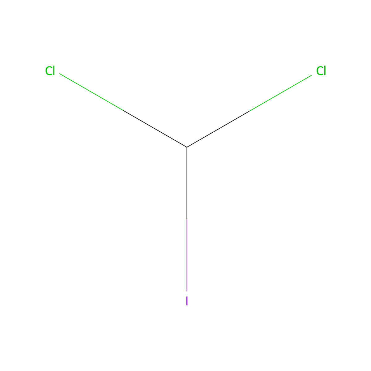 Dichloroiodomethane molecular structure, CAS 594-04-7