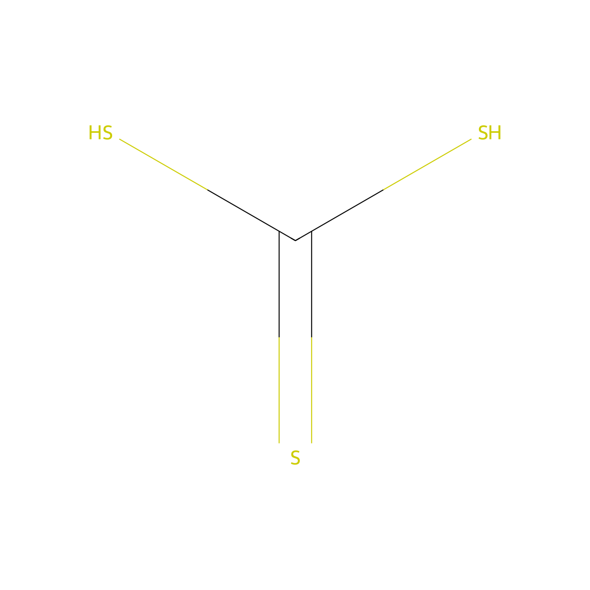 Carbonotrithioic acid molecular structure, CAS 594-08-1