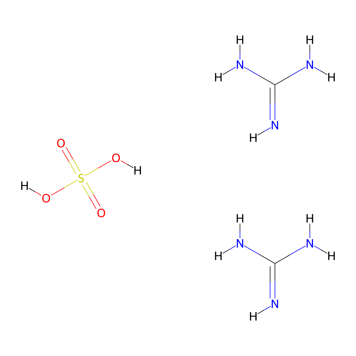 Guanidinium sulfate molecular structure, CAS 594-14-9