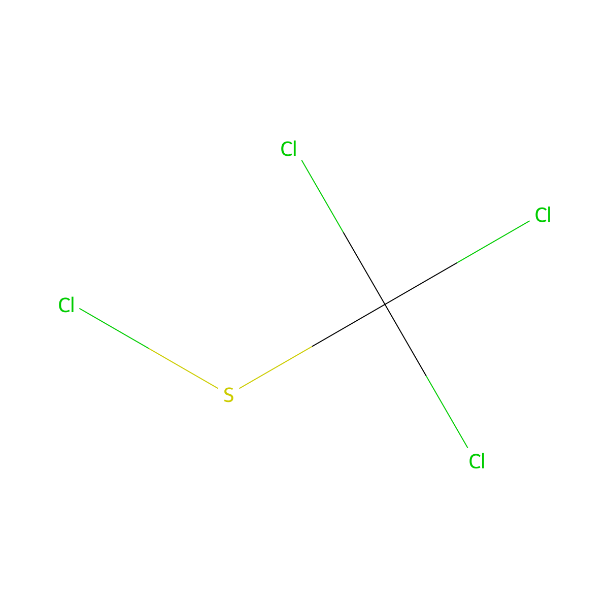 Trichloromethanesulfenyl chloride molecular structure, CAS 594-42-3
