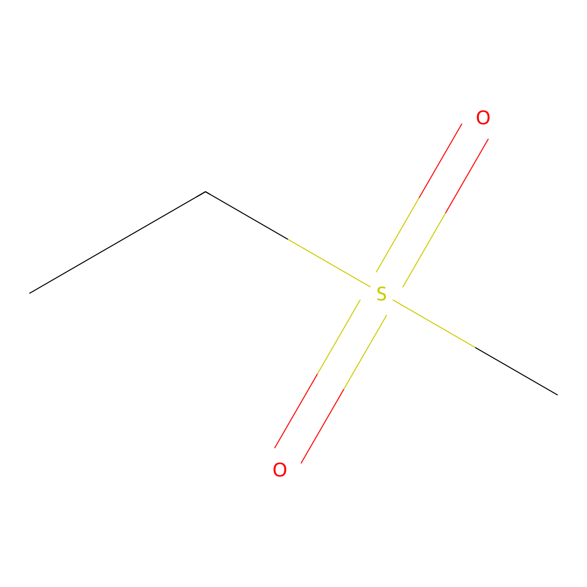 Ethyl methyl sulfone molecular structure, CAS 594-43-4