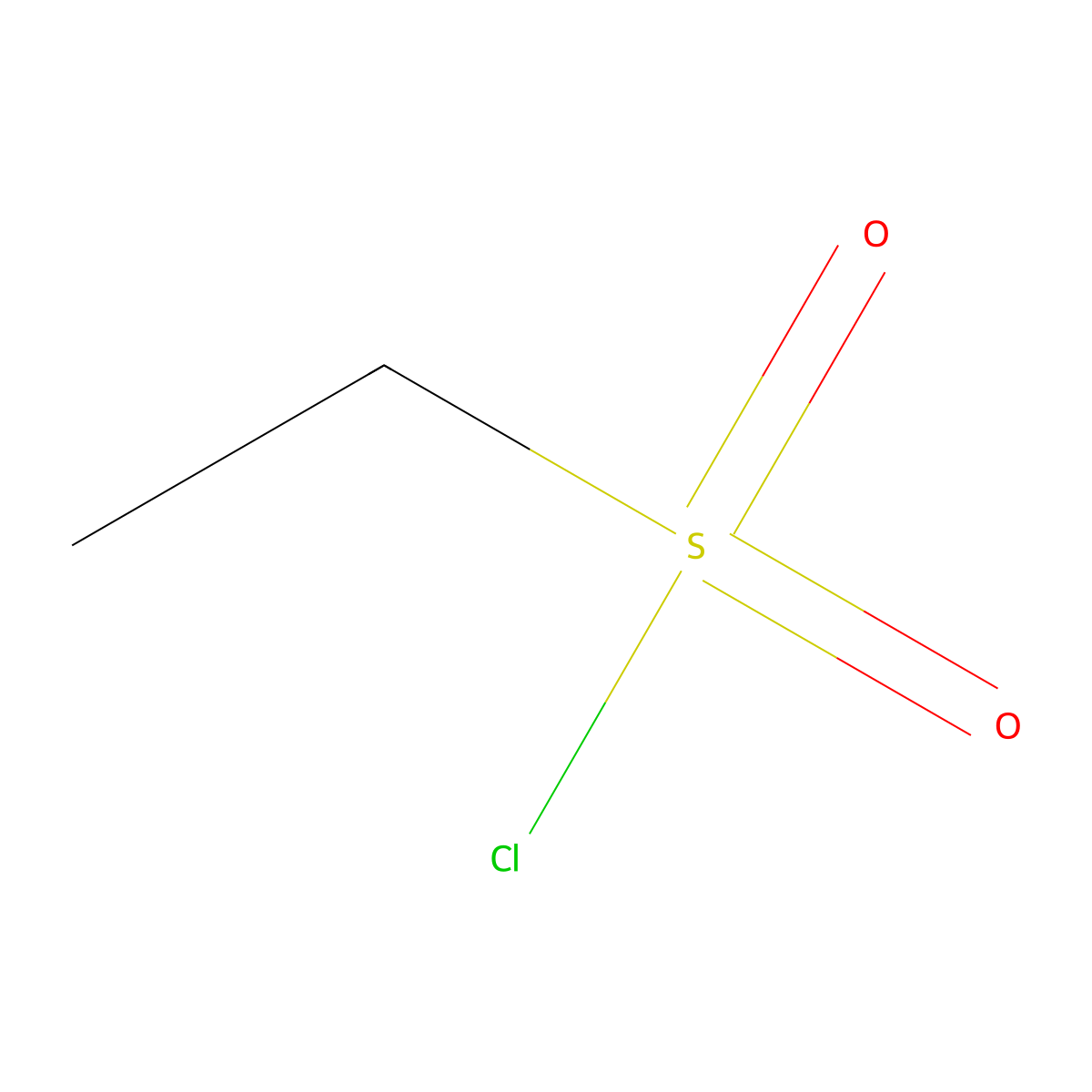 Ethanesulfonyl chloride molecular structure, CAS 594-44-5