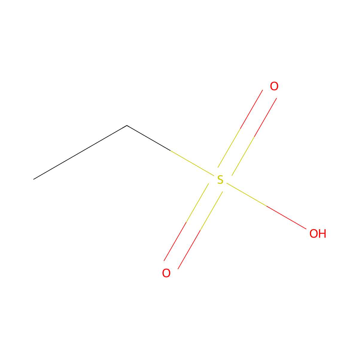 Ethanesulfonic acid molecular structure, CAS 594-45-6