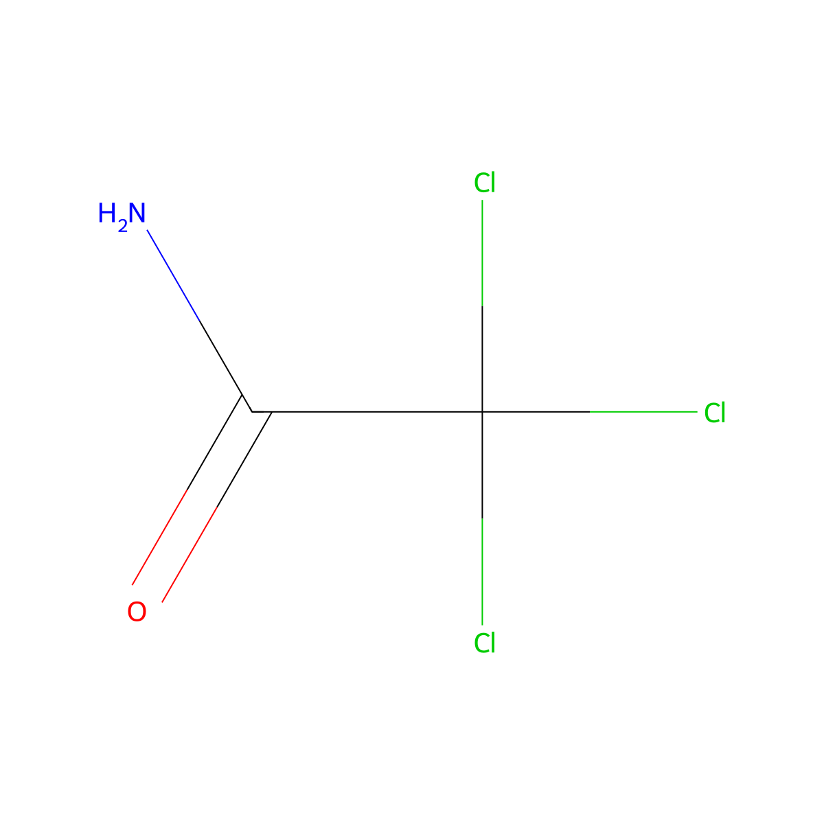 Trichloroacetamide molecular structure, CAS 594-65-0