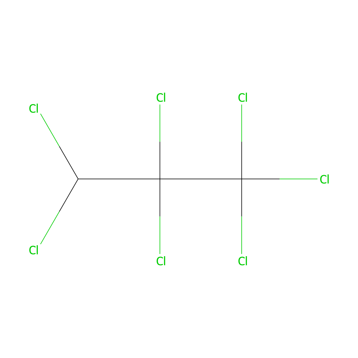 1,1,1,2,2,3,3-Heptachloropropane molecular structure, CAS 594-89-8