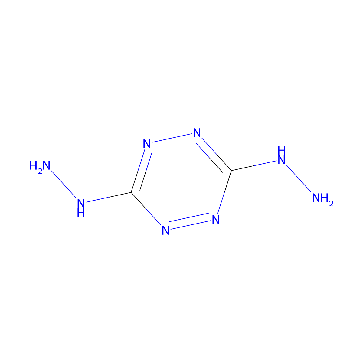 3,6-Di(hydrazino)-1,2,4,5-tetrazine molecular structure, CAS 5940-53-4