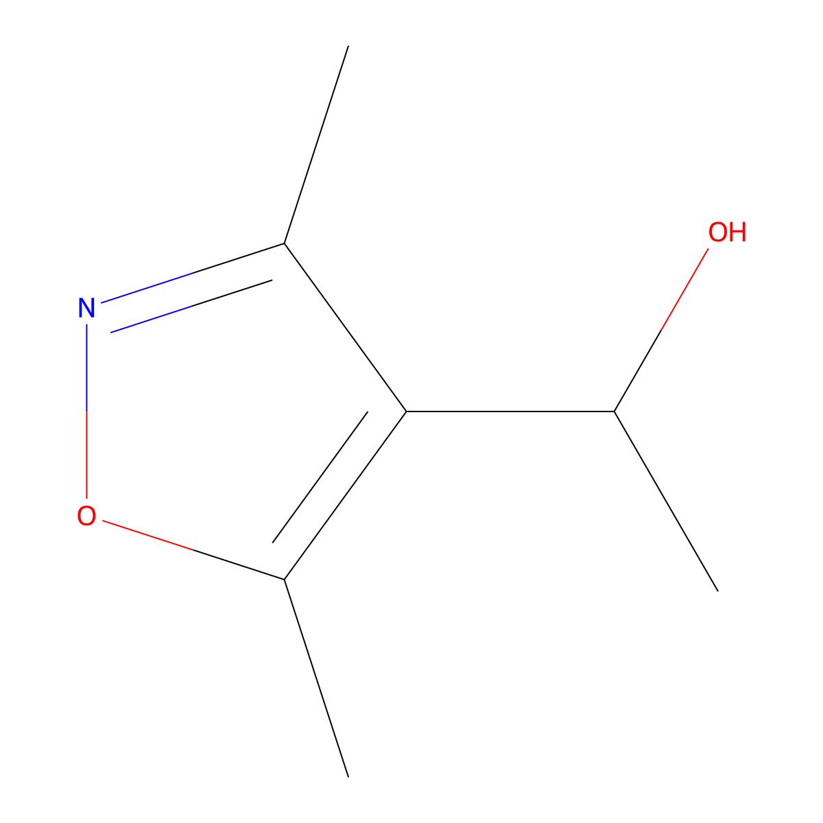 1-(3,5-Dimethylisoxazol-4-yl)ethanol molecular structure, CAS 59402-44-7