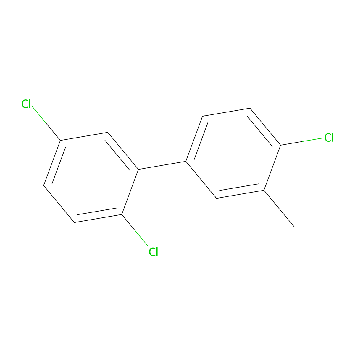 2,4',5-Trichloro-3'-methyl-1,1'-biphenyl molecular structure, CAS 59403-62-2