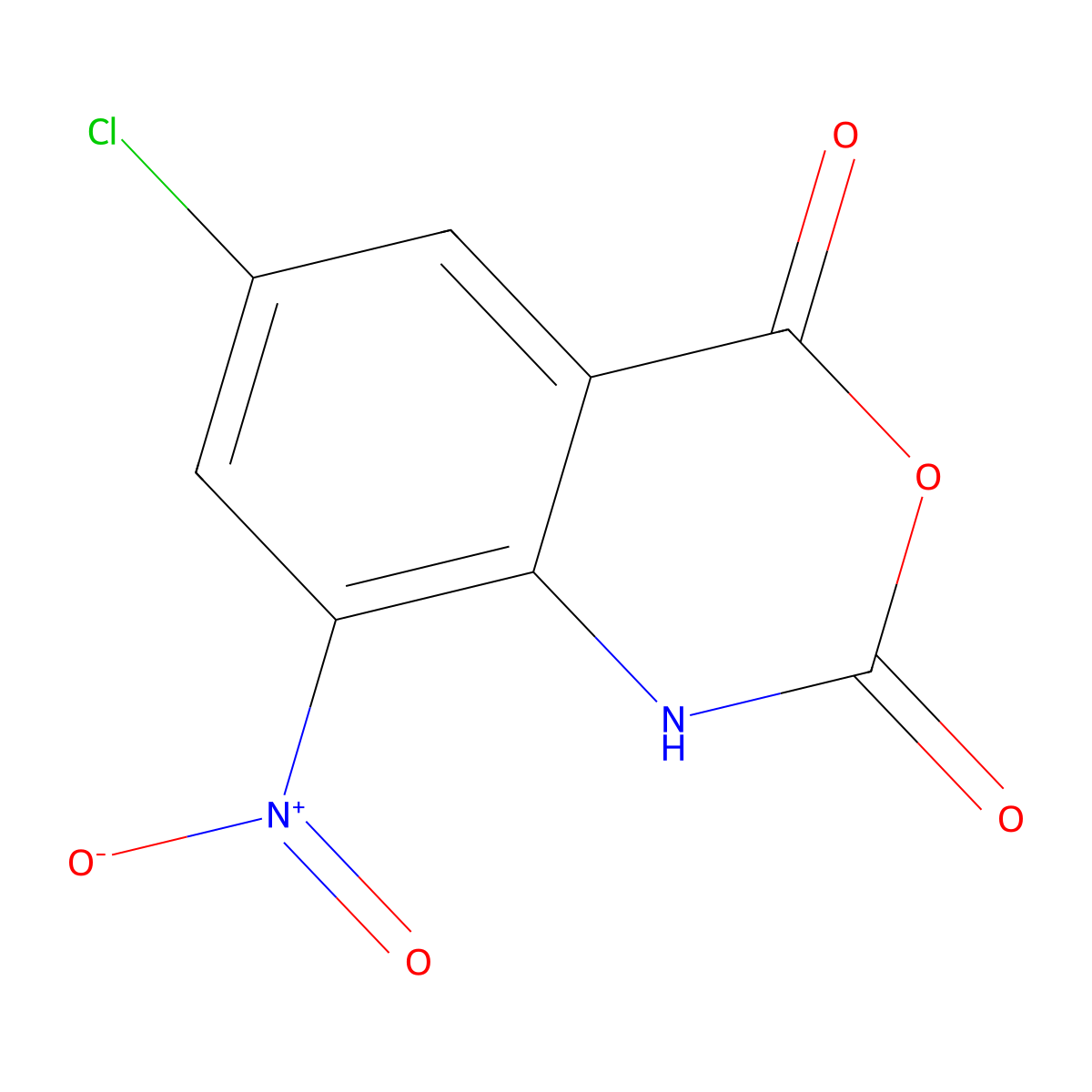 6-chloro-8-nitro-1H-3,1-benzoxazine-2,4-dione molecular structure, CAS 59405-24-2