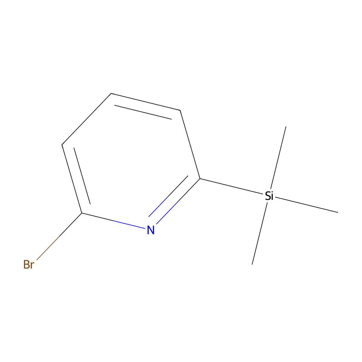2-Bromo-6-(trimethylsilyl)pyridine molecular structure, CAS 59409-80-2