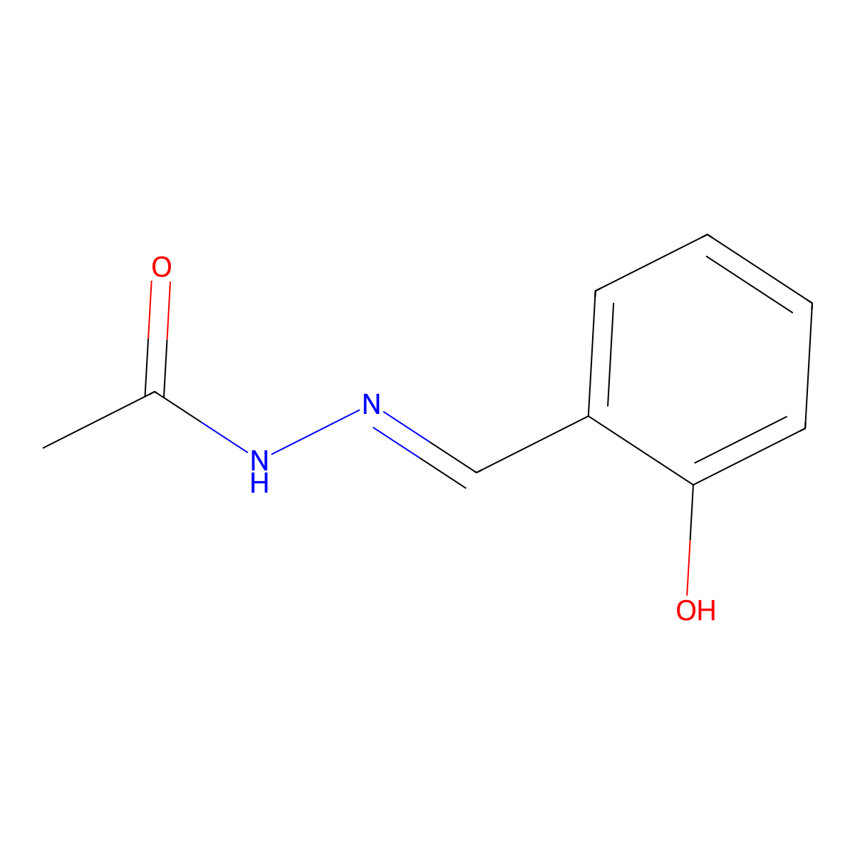 Acetic (2-hydroxybenzylidene)hydrazide molecular structure, CAS 5941-05-9