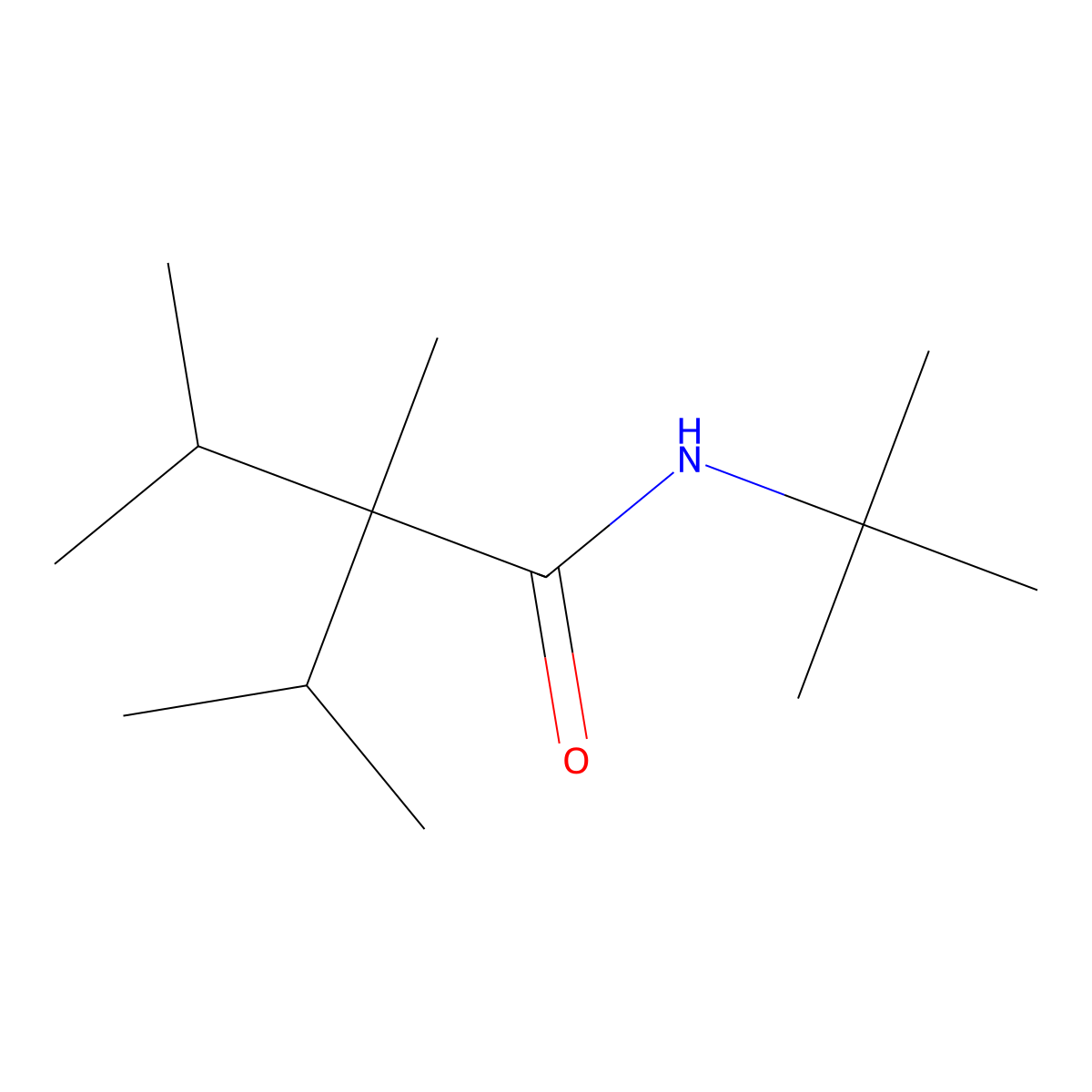 N-(tert-Butyl)-2-isopropyl-2,3-dimethylbutyramide molecular structure, CAS 59410-25-2